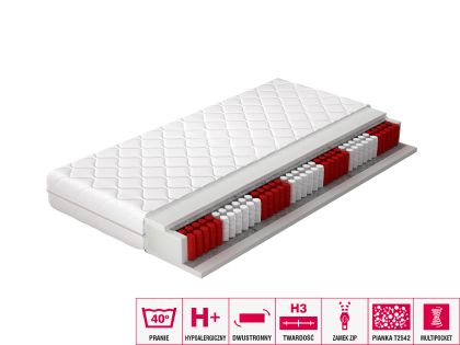 Materac Multipocket Apollo 200x200 Hipoalergiczny pokrowiec Matracok-ágybetét